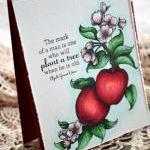 Hand-coloured Apple Greeti..